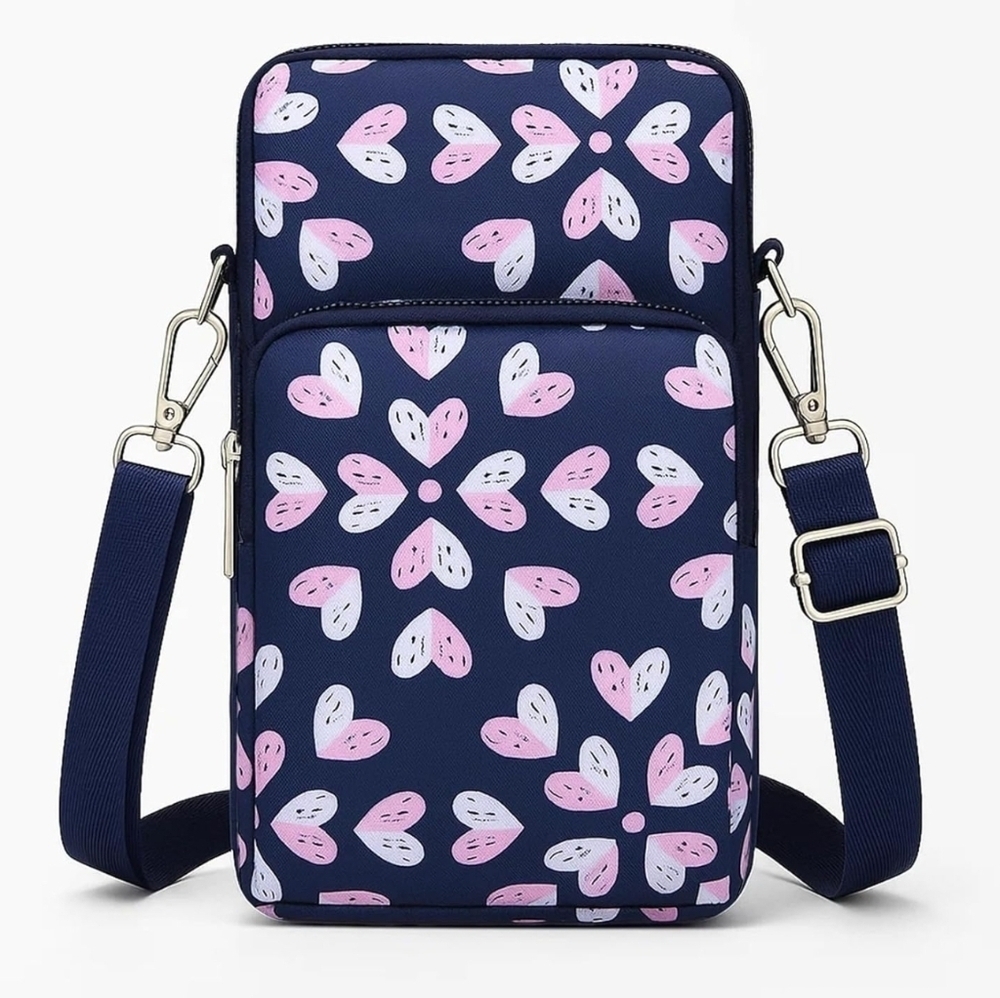 Crossbody Bag Cell Phone Sleeve Concert Venue Bag Adiustable Strap Arm Wrist NWT